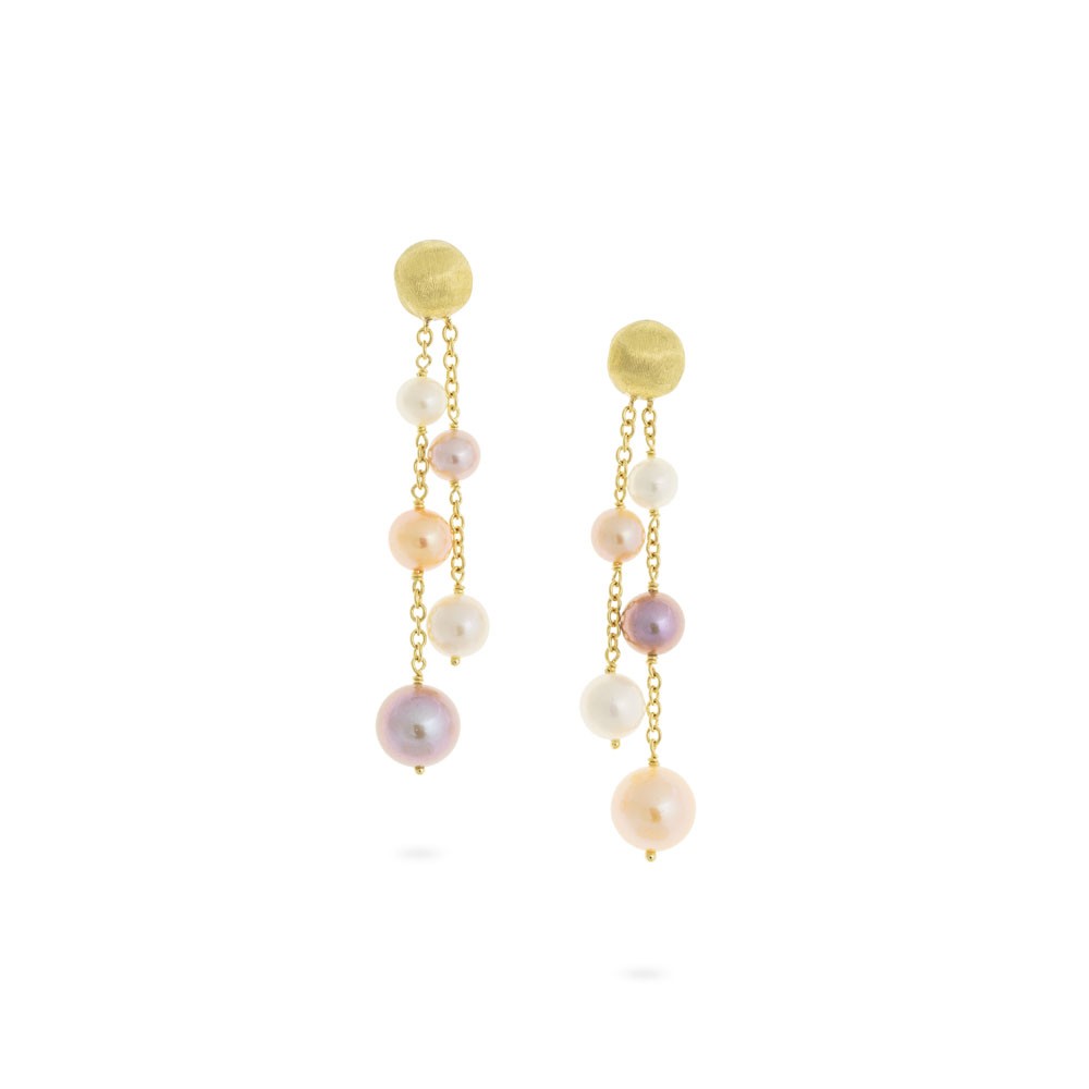 Marco Bicego 18K Yellow Gold Africa Pearl Collection Pearl Double Strand Earrings